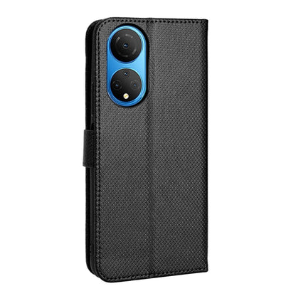 For Honor X7 Diamond Texture Leather Phone Case(Black) by buy2fix