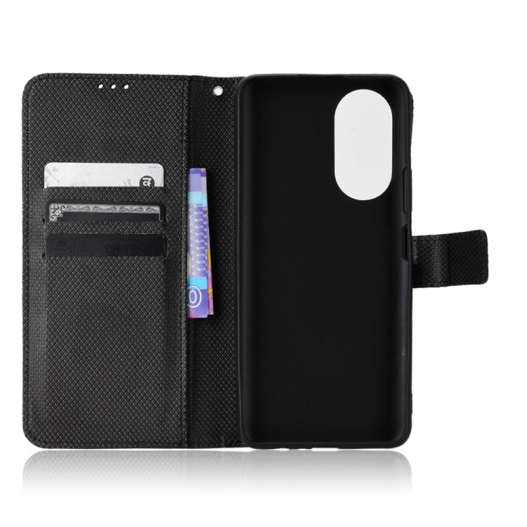 For Honor X7 Diamond Texture Leather Phone Case(Black) by buy2fix