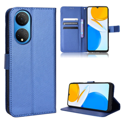 For Honor X7 Diamond Texture Leather Phone Case(Blue) by buy2fix