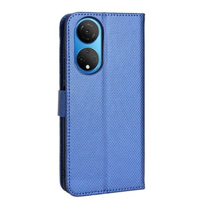 For Honor X7 Diamond Texture Leather Phone Case(Blue) by buy2fix