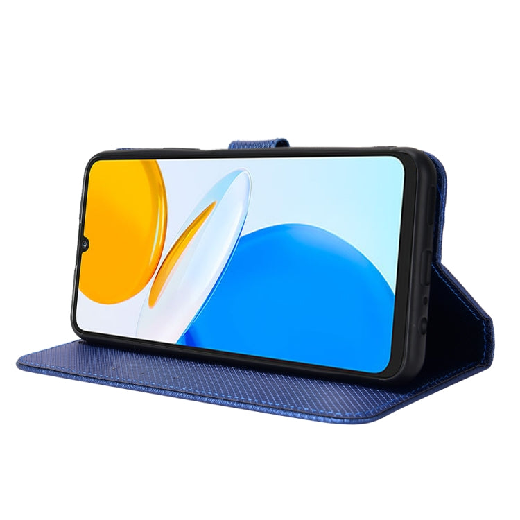 For Honor X7 Diamond Texture Leather Phone Case(Blue) by buy2fix