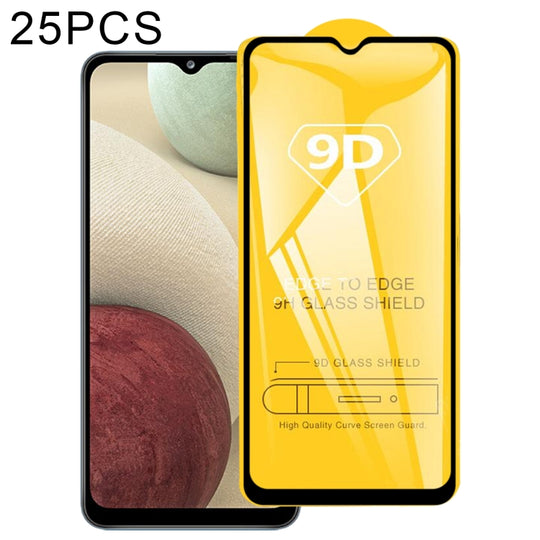 25 PCS 9D Full Glue Screen Tempered Glass Film For Samsung Galaxy A12/A12 Nacho/M12/A13 5G/A23/A04s