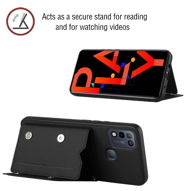 For Infinix Hot 10 Play / 11 Play Skin Feel PU + TPU + PC Phone Case(Black) - Infinix Cases by buy2fix | Online Shopping UK | buy2fix
