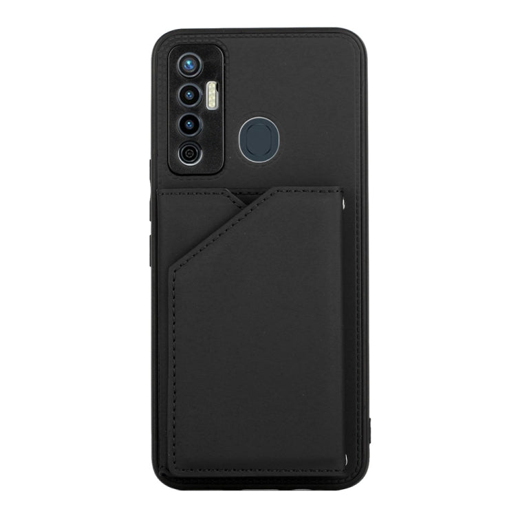 For Tecno Camon 17 Skin Feel PU + TPU + PC Phone Case(Black) by buy2fix
