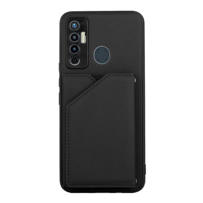 For Tecno Camon 17 Skin Feel PU + TPU + PC Phone Case(Black) by buy2fix