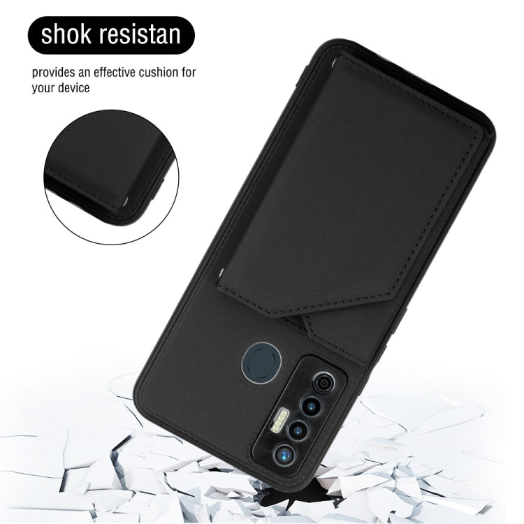 For Tecno Camon 17 Skin Feel PU + TPU + PC Phone Case(Black) by buy2fix