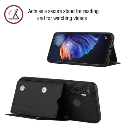 For Tecno Camon 17 Skin Feel PU + TPU + PC Phone Case(Black) by buy2fix