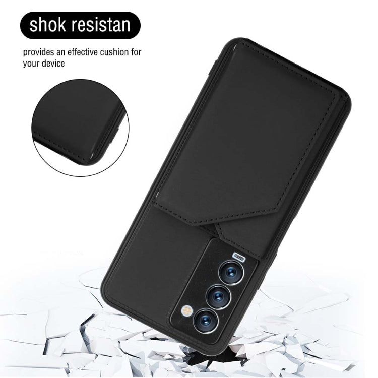 For Tecno Camon 18 Premier Skin Feel PU + TPU + PC Phone Case(Black) by buy2fix