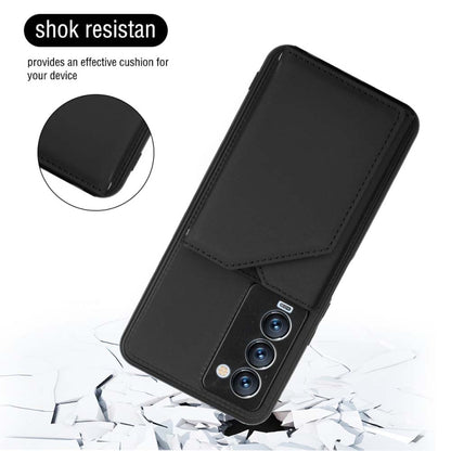 For Tecno Camon 18 Premier Skin Feel PU + TPU + PC Phone Case(Black) by buy2fix
