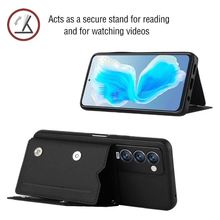 For Tecno Camon 18 Premier Skin Feel PU + TPU + PC Phone Case(Black) by buy2fix