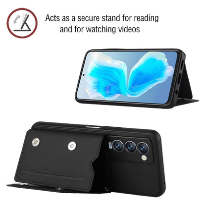 For Tecno Camon 18 Premier Skin Feel PU + TPU + PC Phone Case(Black) by buy2fix