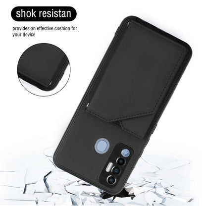 For Tecno Spark 7P Skin Feel PU + TPU + PC Phone Case(Black) - Tecno Cases by buy2fix | Online Shopping UK | buy2fix