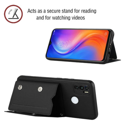 For Tecno Spark 5 Air / 6 Air Skin Feel PU + TPU + PC Phone Case(Black) by buy2fix