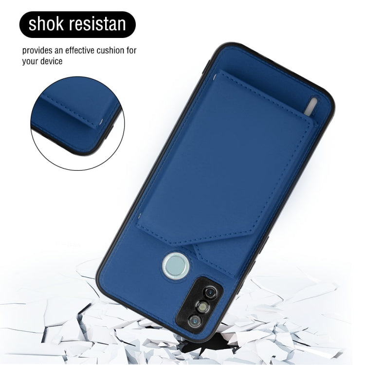 For Tecno Spark 6 Go / Go 2020 Skin Feel PU + TPU + PC Phone Case(Blue) by buy2fix