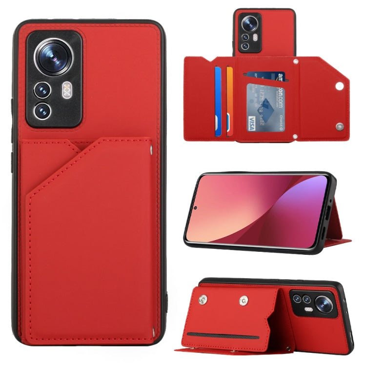 For Xiaomi 12 Pro Skin Feel PU + TPU + PC Phone Case(Red) by buy2fix