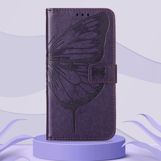 For Infinix Hot 10i / Smart 5 Pro Embossed Butterfly Leather Phone Case(Dark Purple) - Infinix Cases by buy2fix | Online Shopping UK | buy2fix