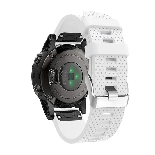 For Garmin Fenix 5S Silicone Watch Band(White) by buy2fix