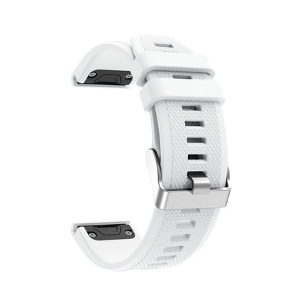 For Garmin Fenix 5 Silicone Watch Band(White) - Watch Bands by buy2fix | Online Shopping UK | buy2fix