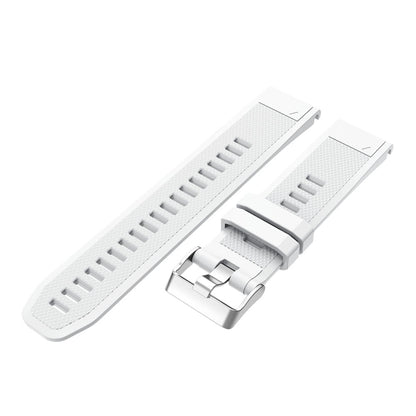 For Garmin Fenix 5 Silicone Watch Band(White) - Watch Bands by buy2fix | Online Shopping UK | buy2fix