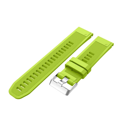 For Garmin Fenix 5 Silicone Watch Band(Lime) - Watch Bands by buy2fix | Online Shopping UK | buy2fix