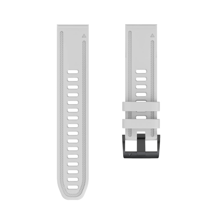For Garmin Fenix 6S / Fenix 7S Quick Release Silicone Watch Band(White) - Watch Bands by buy2fix | Online Shopping UK | buy2fix