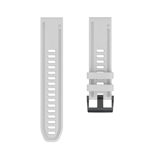 For Garmin Fenix 6S / Fenix 7S Quick Release Silicone Watch Band(White) - Watch Bands by buy2fix | Online Shopping UK | buy2fix