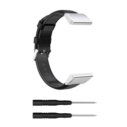 For Garmin Fenix 6S / Fenix 7S Oil Wax Calfskin Leather Watch Band(Black) - Watch Bands by buy2fix | Online Shopping UK | buy2fix