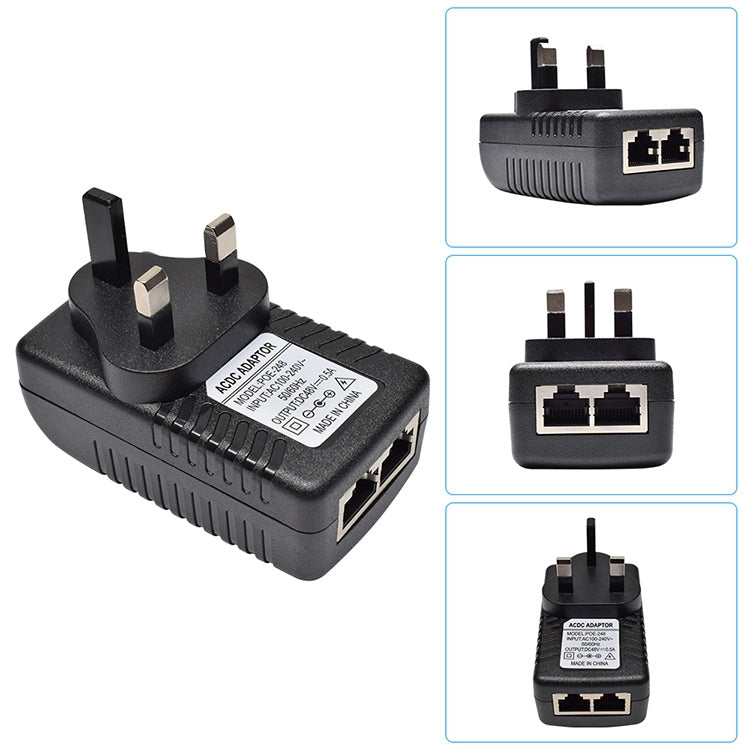 48V 0.5A Router AP Wireless POE / LAD Power Adapter(UK Plug) by buy2fix
