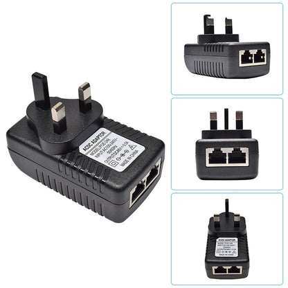48V 0.5A Router AP Wireless POE / LAD Power Adapter(UK Plug) by buy2fix