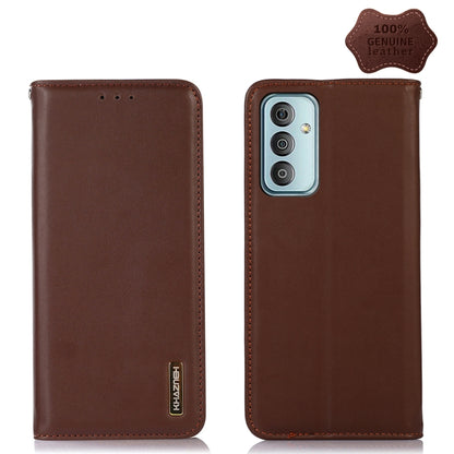 For Samsung Galaxy F23 5G / M23 KHAZNEH Nappa Top Layer Cowhide Leather Phone Case(Brown) by buy2fix