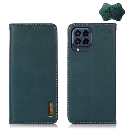 For Samsung Galaxy M53 5G KHAZNEH Nappa Top Layer Cowhide Leather Phone Case(Green) by buy2fix