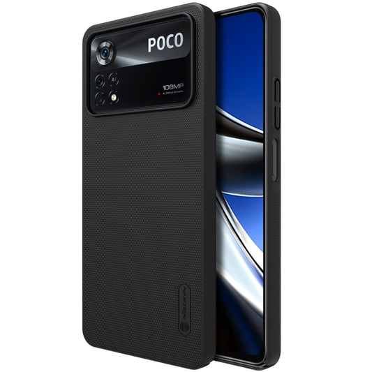 For Xiaomi Poco X4 Pro 5G NILLKIN Frosted PC Phone Case(Black) - Xiaomi Cases by NILLKIN | Online Shopping UK | buy2fix