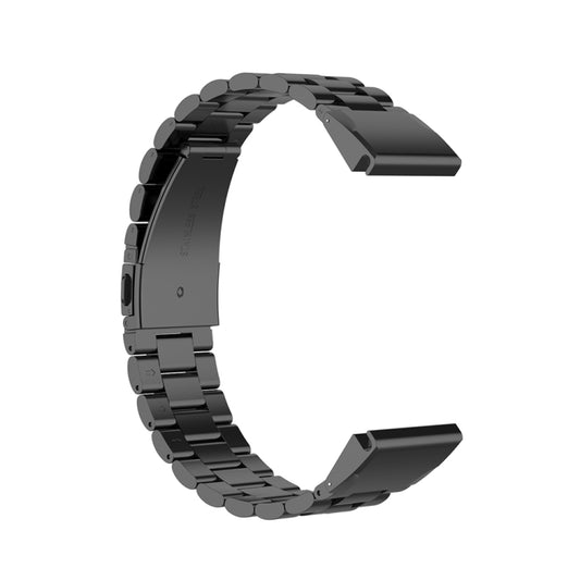 For Garmin Fenix 5 Stainless Steel Watch Band(Black) - Watch Bands by buy2fix | Online Shopping UK | buy2fix