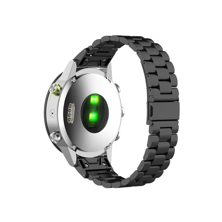 For Garmin Fenix 5 Stainless Steel Watch Band(Black) - Watch Bands by buy2fix | Online Shopping UK | buy2fix