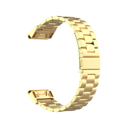 For Garmin Fenix 5 Stainless Steel Watch Band(Golden) - Watch Bands by buy2fix | Online Shopping UK | buy2fix