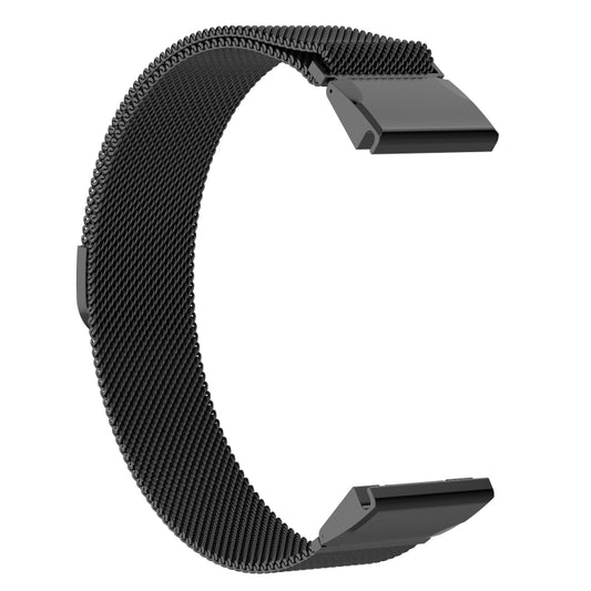 For Garmin Fenix 6 / Fenix 7 Milanese Watch Band(Black) - Watch Bands by buy2fix | Online Shopping UK | buy2fix