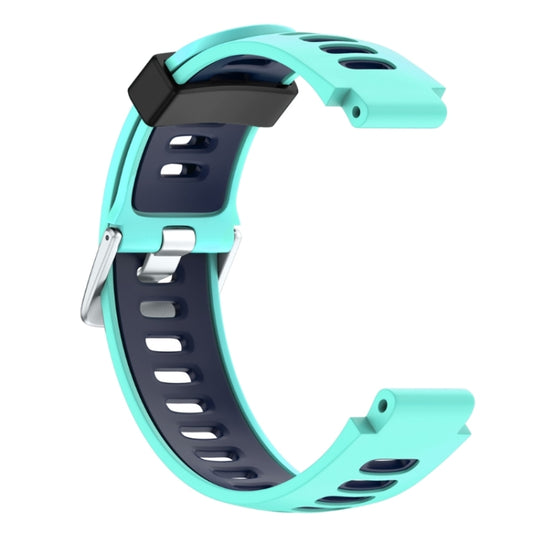 For Garmin Forerunner 735 XT Two-tone Silicone Watch Band(Duck + Blue) - Watch Bands by buy2fix | Online Shopping UK | buy2fix