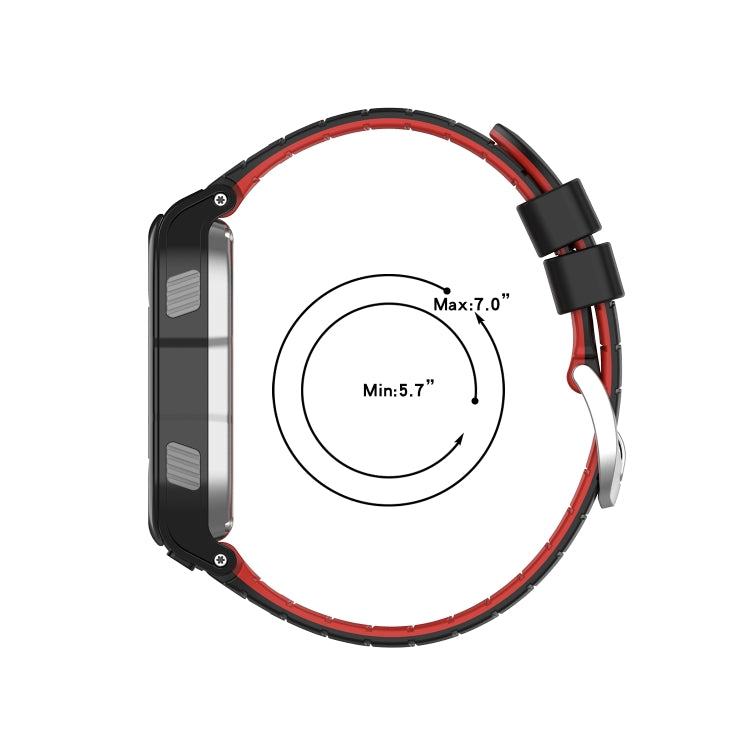 For Garmin Forerunner 920XT Two-color Steel Buckle Watch Band(Black+Blue) by buy2fix