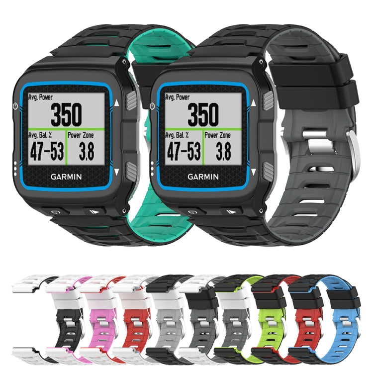 For Garmin Forerunner 920XT Two-color Steel Buckle Watch Band(Black+Blue) by buy2fix