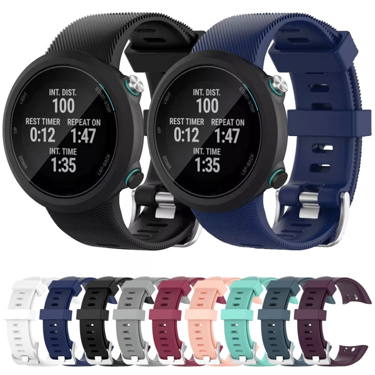 For Garmin Swim 2 Silicone Watch Band(Black) - Watch Bands by buy2fix | Online Shopping UK | buy2fix