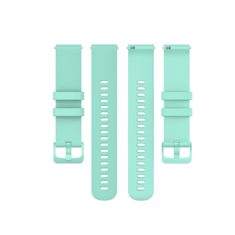 For Garmin Vivoactive 4S Small Plaid Silicone Watch Band(Duck) - Watch Bands by buy2fix | Online Shopping UK | buy2fix