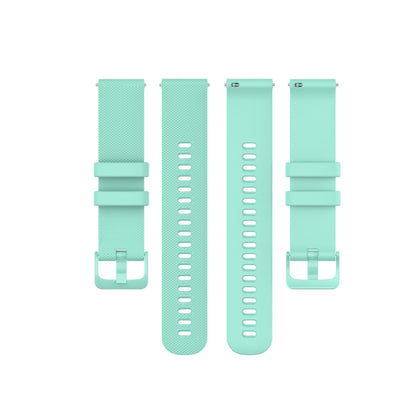 For Garmin Vivoactive 4S Small Plaid Silicone Watch Band(Duck) - Watch Bands by buy2fix | Online Shopping UK | buy2fix