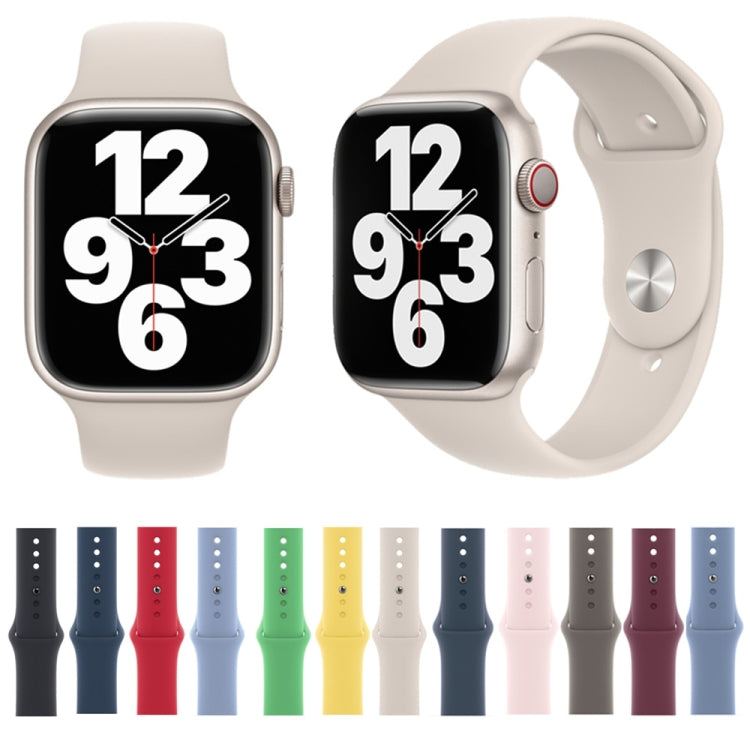 Silicone Watch Band For Apple Watch 42mm / 41mm / 40mm / 38mm(Starlight) - Watch Bands by buy2fix | Online Shopping UK | buy2fix