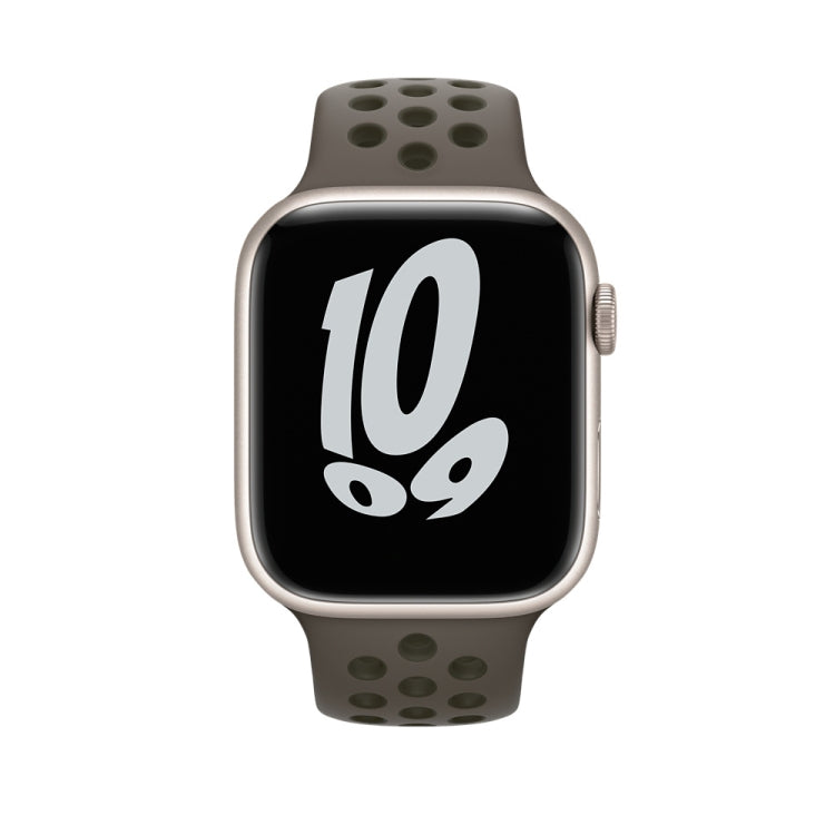 Sport Silicone Watch Band For Apple Watch Ultra 49mm&Watch Ultra 2 49mm / Series 9&8&7 45mm / SE 3&SE 2&6&SE&5&4 44mm / 3&2&1 42mm(Olive Gray/Cargo Khaki) - Watch Bands by buy2fix | Online Shopping UK | buy2fix