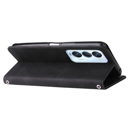 For Tecno Camon 18 Premier Skin Feel Life Tree Metal Button Leather Phone Case(Black) by buy2fix