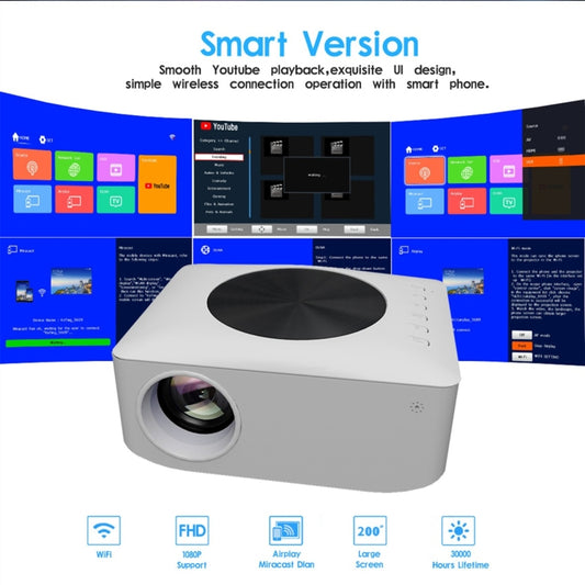 Y2 1280x720P 80ANSI Mini LCD LED Smart Projector, Plug Tpye:EU Plug - LED Projector by buy2fix | Online Shopping UK | buy2fix