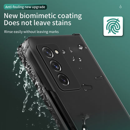 For Samsung Galaxy Z Fold2 5G Colorful Gradient Tempered Film Integrated Phone Case(Cyan) by buy2fix