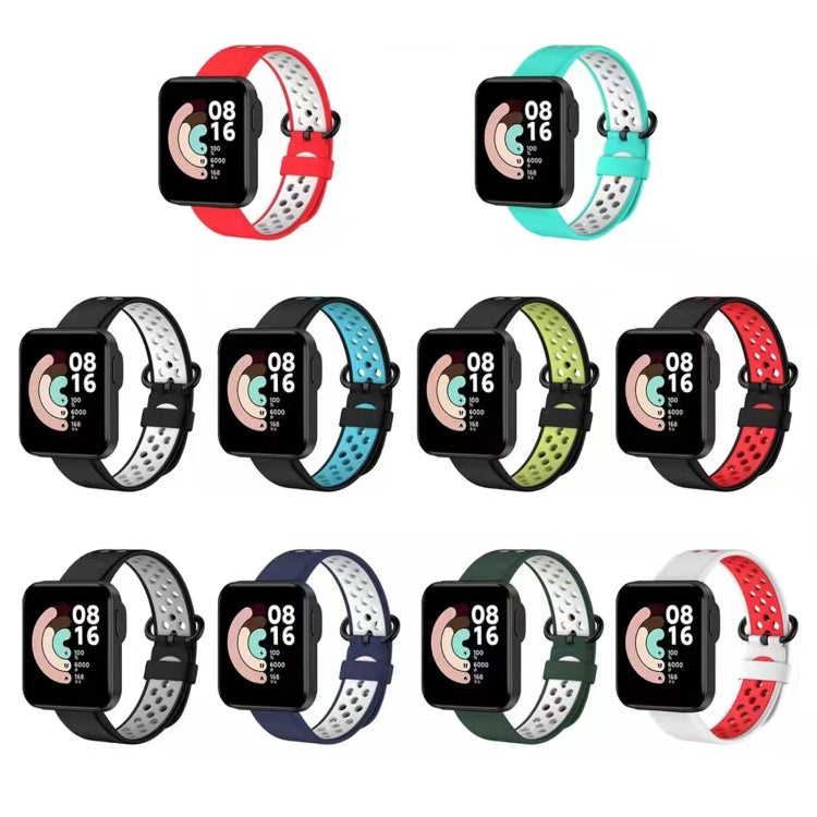 For Xiaomi Redmi Watch 2 Two-color Silicone Watch Band(Black Grey) - Watch Bands by buy2fix | Online Shopping UK | buy2fix