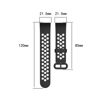 For Xiaomi Redmi Watch 2 Two-color Silicone Watch Band(Black Grey) - Watch Bands by buy2fix | Online Shopping UK | buy2fix