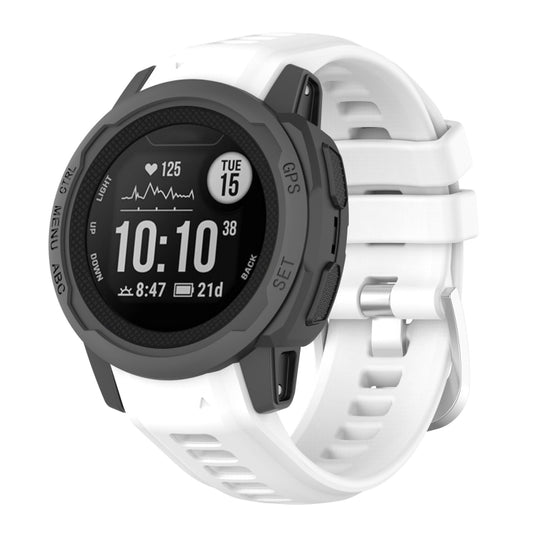 For Garmin Instinct 2S Silicone Watch Band(White) - Watch Bands by buy2fix | Online Shopping UK | buy2fix